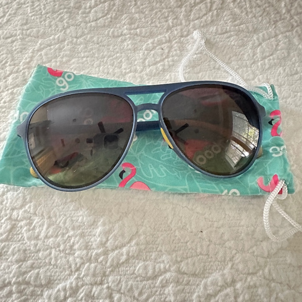 goodr Sunglasses MACH G FREQUENT SKYMALL SHOPPERS. Great Condition. Navy.